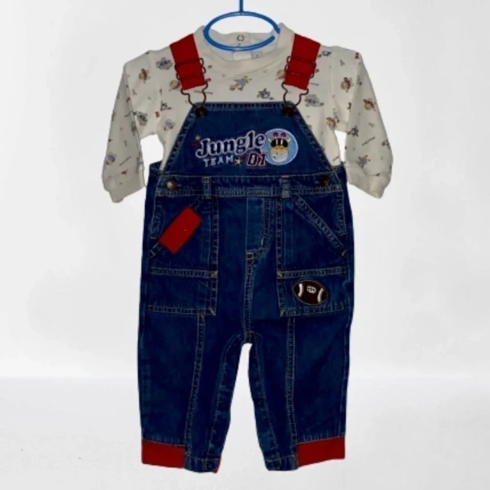 Sonoma Baby Boys Denim Overalls Outfit​​​​​​​​​​​​​​​​​​​​​​​​​​​​​